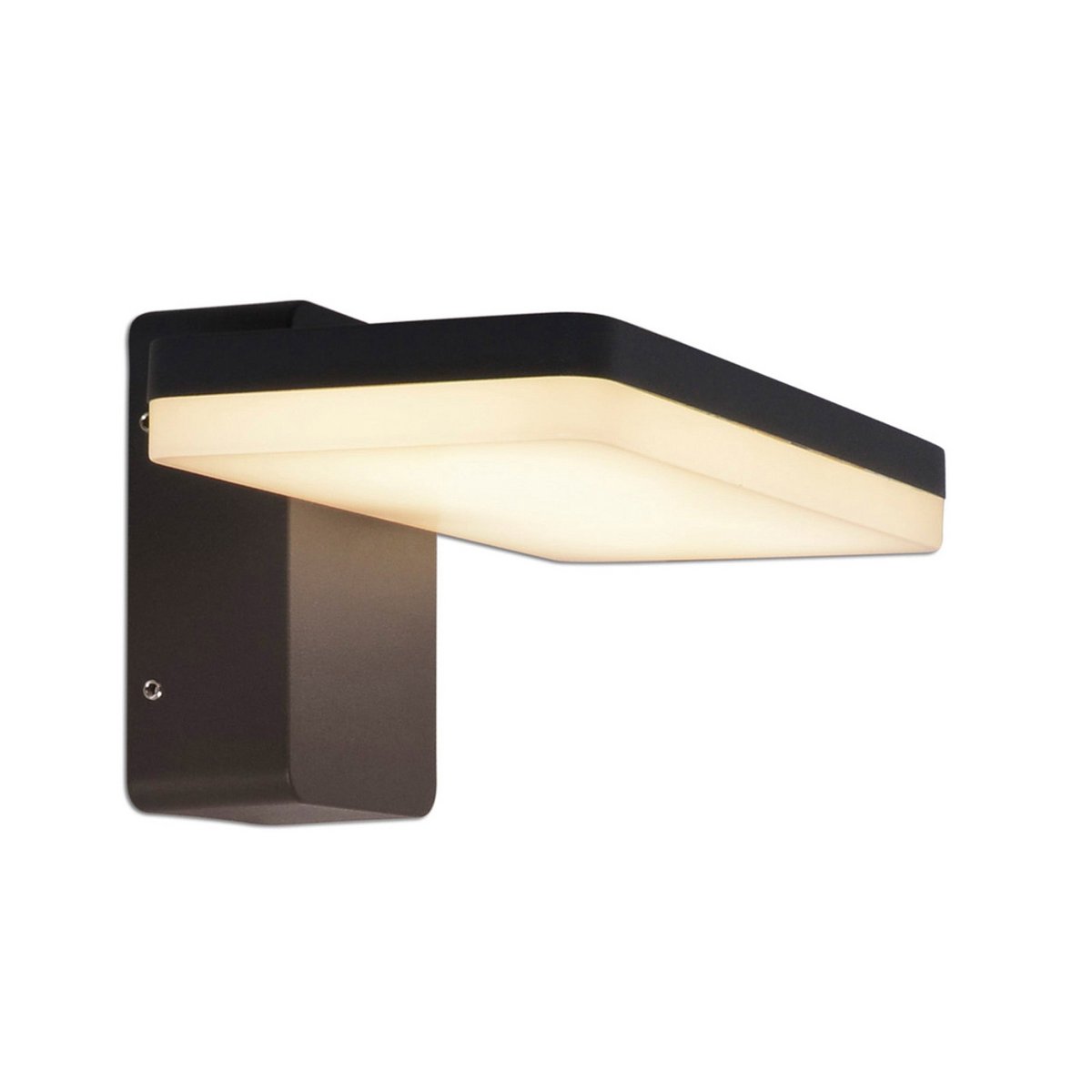 LED Outer Wall Lamp "Clair", gemaakt van metaal en plastic in antraciet, met geïntegreerde LED