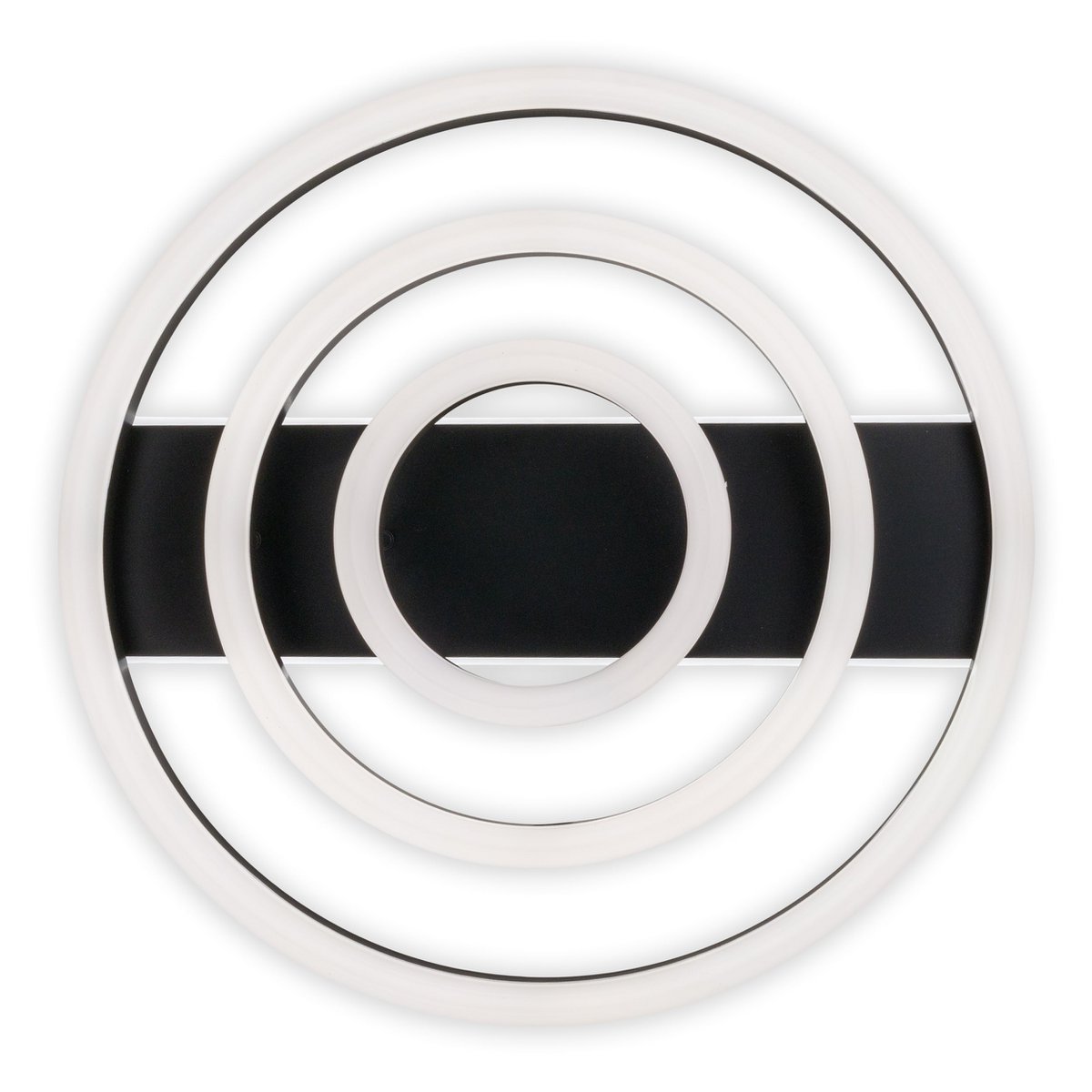 LED CCT-plafondlicht "Circulo" gemaakt van zwart metaal en zandkleurig plastic Ø 60 cm