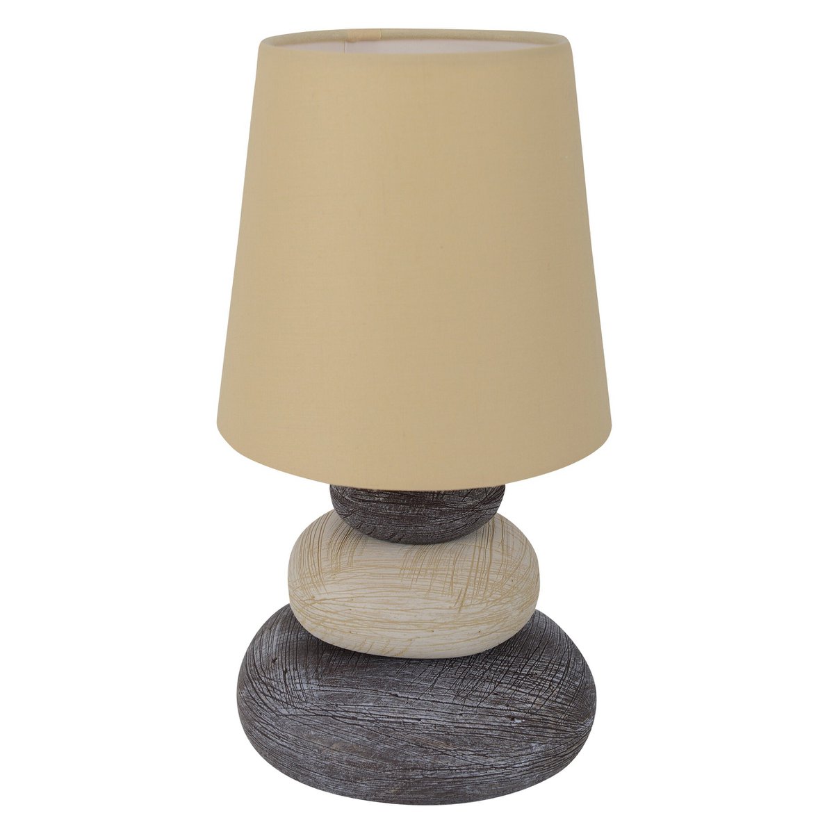 Keramische tafellamp "Stoney", tafellamp gemaakt van keramiek, natuur, met E14 -versie, tafellamp voor eetkamer, woonkamer, gang of kantoor, of als een bedlamp, 31 cm hoog