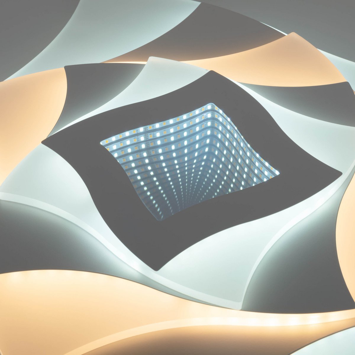 LED -plafondlamp 3D -effect "liora" Ø 48 cm, met veel functies, waaronder afstandsbediening