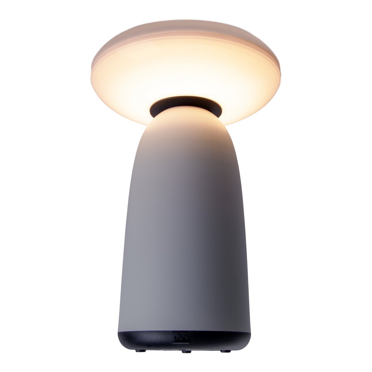 LED Solar Lamp "ADA" Wit voor de externe LED -tafellamp gemaakt van metaal en plastic, met stevig geïnstalleerde LED's, zonnelamp 22,5 x 16 cm