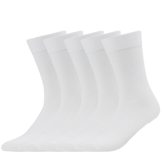 green-goose Bamboe Unisex Sokken - Wit- 5 Paar - 95%