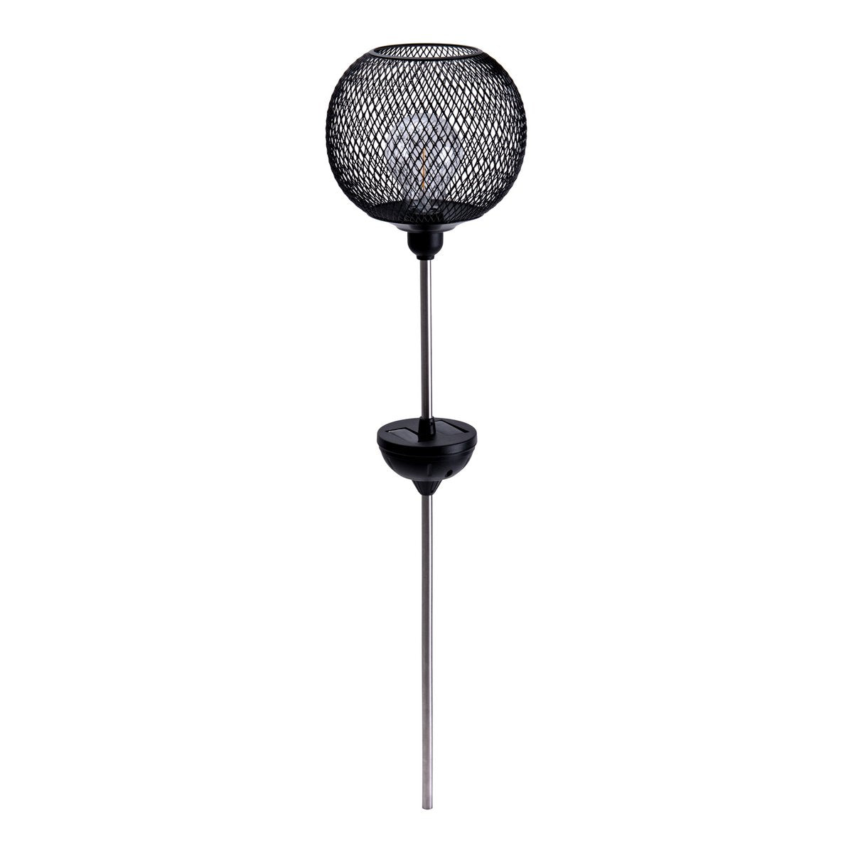 Led Solar-Eerspieß "Geli", voor buiten, metaal en plastic aarde spies in het zwart, met geïntegreerde LED