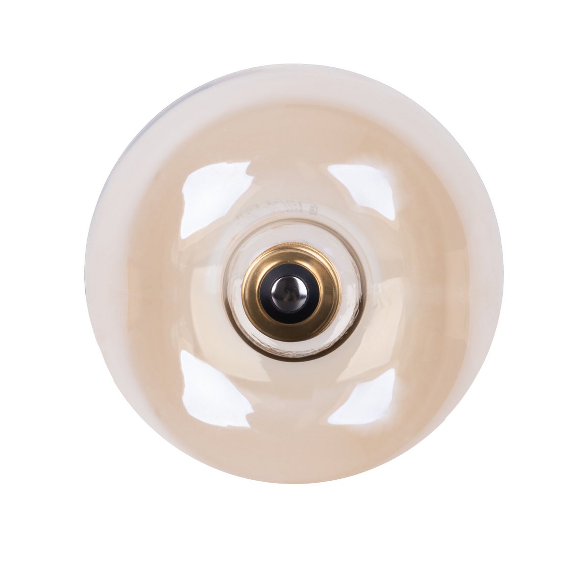 2 Set LED -lamp E27 -versie, 5 watt Ø 12,5 cm, metaal en glas, Amber