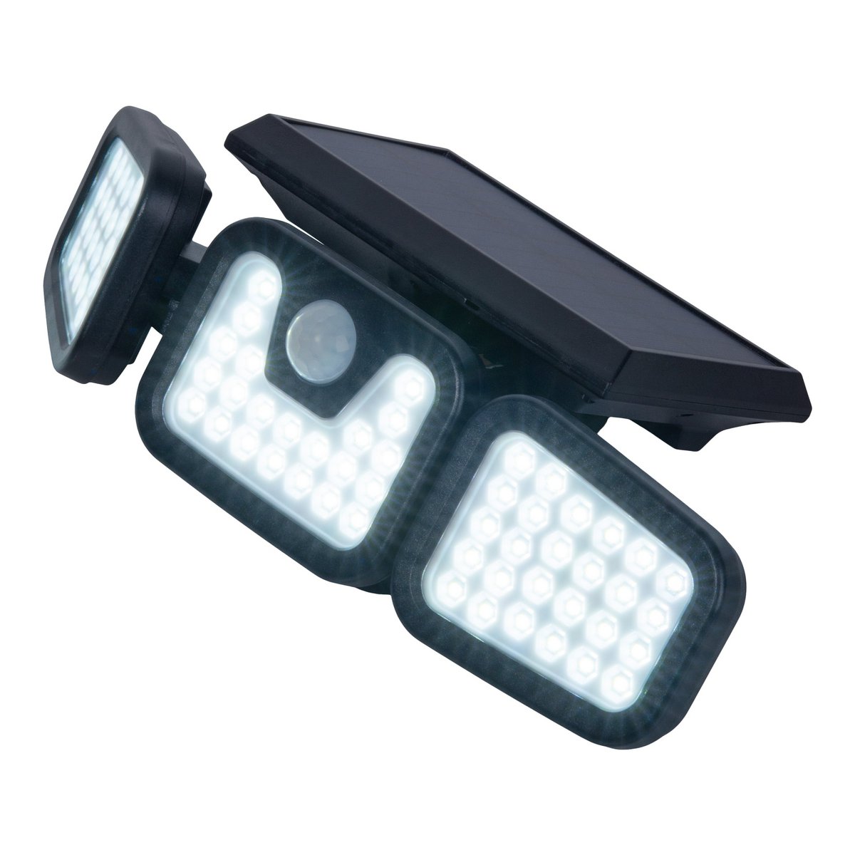 LED Solar Buitenwandlamp "Pacita", multifunctionele lamp buitenwandlamp gemaakt van plastic in zwart, 28,3 x 13,5 x ca.