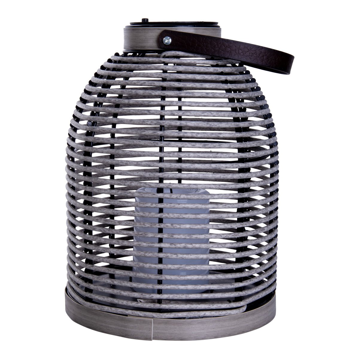 LED ZONNELIJKE LICHT "KORBINIAN" Decoratie voor het buitengebied gemaakt van metaal en plastic in grijs, met stevig ingebouwde LED's