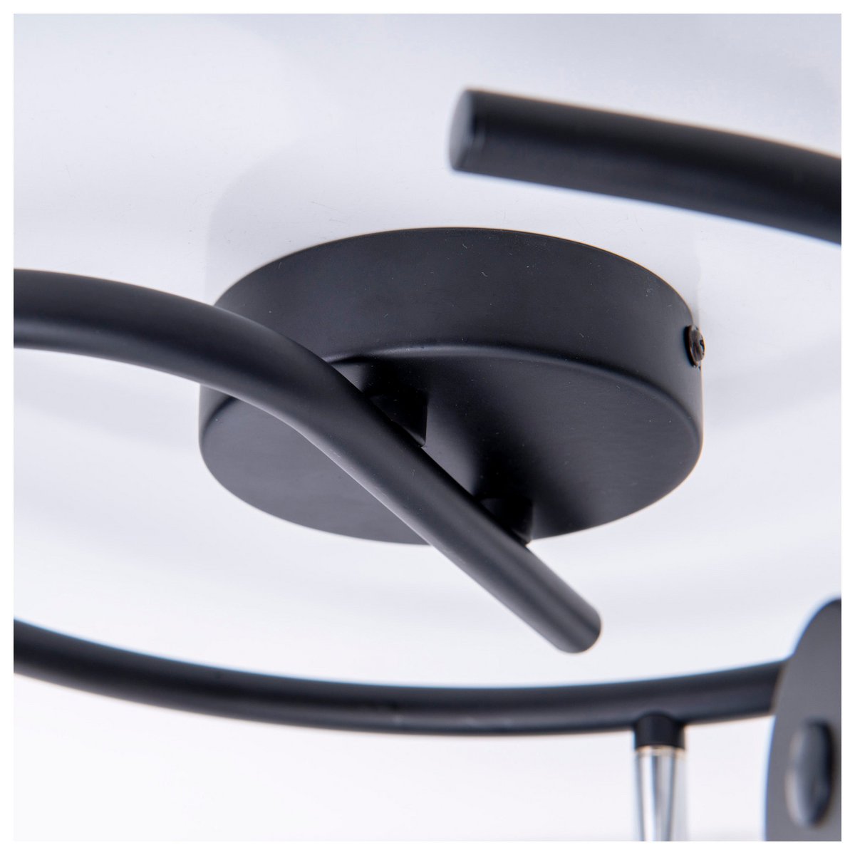 3-zits muur en plafond Rondel Spot "Casco" gemaakt van metaal in zwart en goud, met E27-versie, Øca. 48 cm. Stijlvolle verlichting voor woonkamer, eetkamer of keuken.