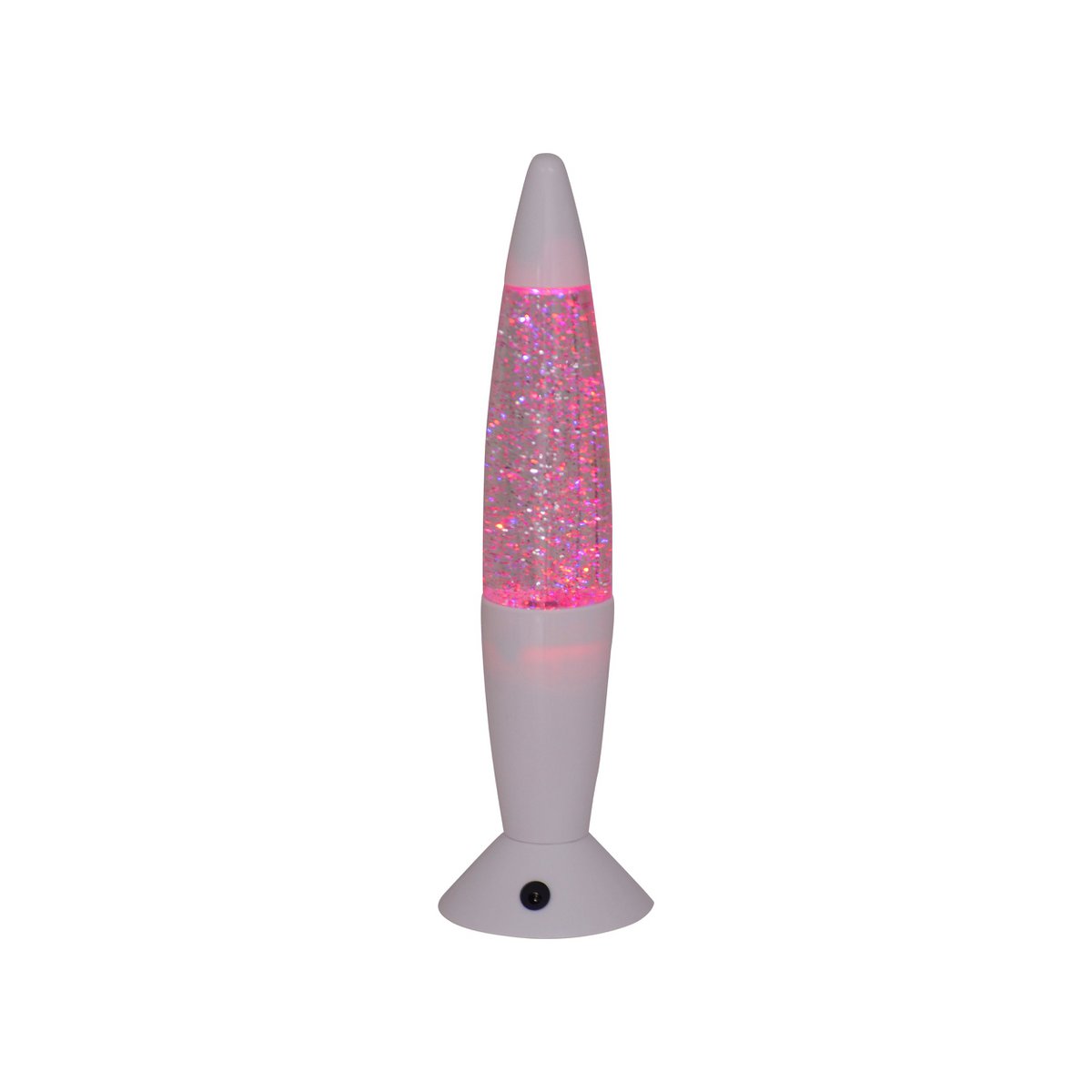 LED-tafellicht "Glitter", de decoratietafellamp gemaakt van metaal en plastic, ongeveer 36 cm hoog, met stevig ingebouwde LED's, doneert kleurrijk licht met "glitter", effectverlichting voor woonkamer, kantoor, kinderkamer of nachtkastje