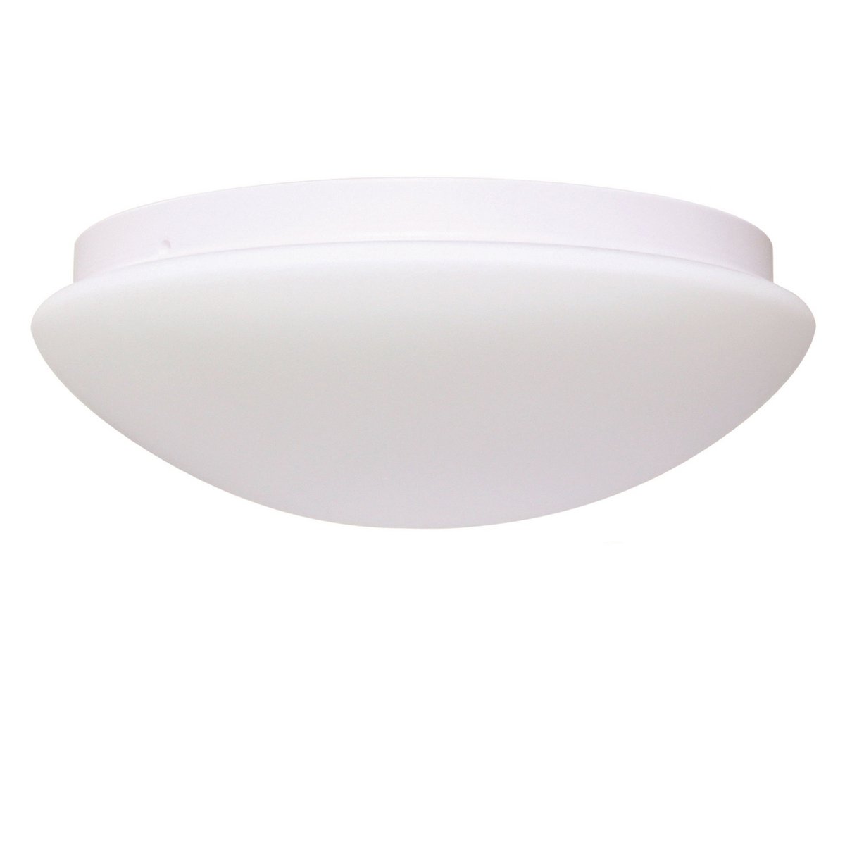 LED -plafondlamp gemaakt van metaal en glas in het wit, met stevig ingebouwde LED's Ø ca. 29 cm.