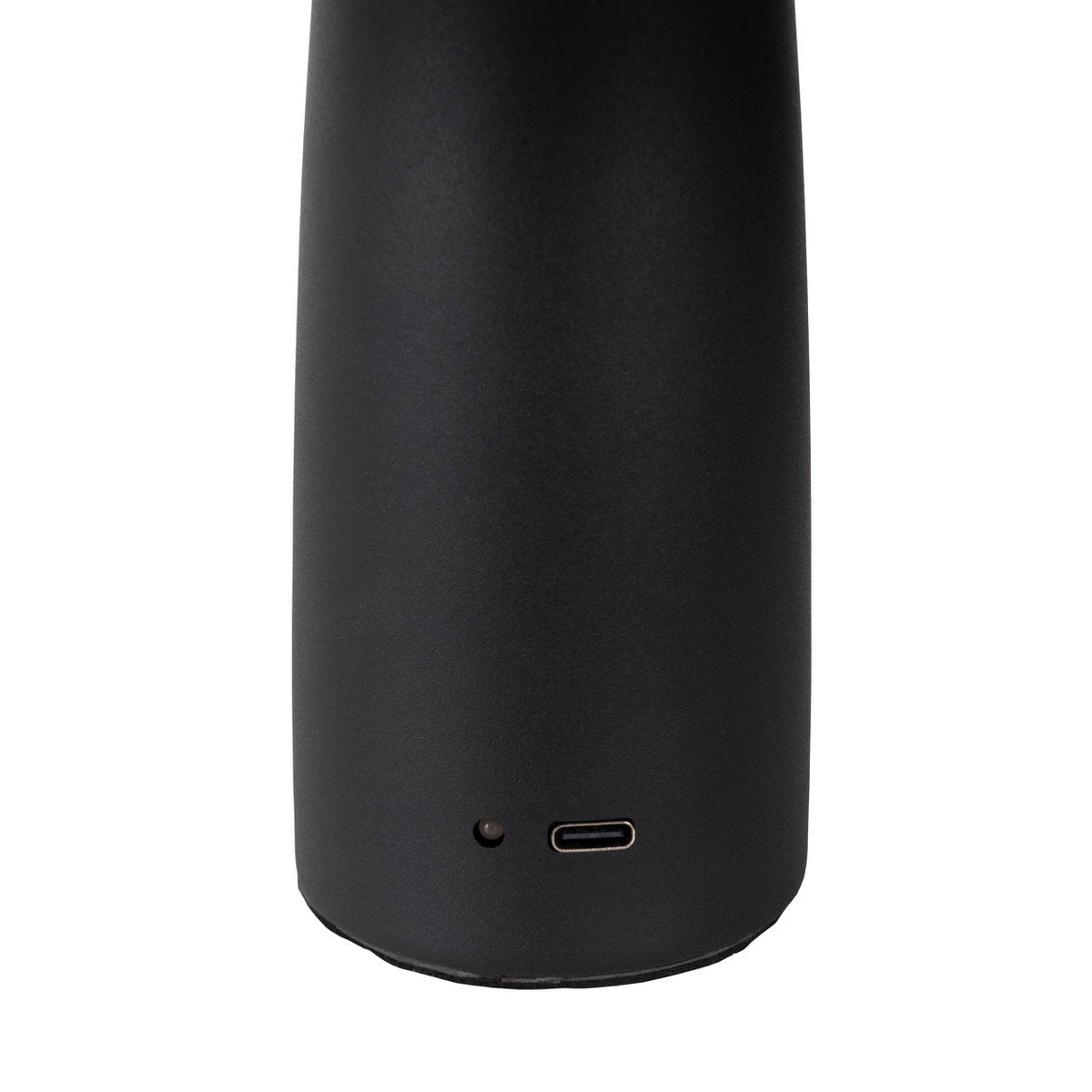 Draadloos tabletlicht "pilu", 16,5 cm hoog, boven Ø van 15 cm, metaal in zwart, wit plastic, geïntegreerde LED's, 280 lumen, dimbaar door aanraaksensor, warm wit wit