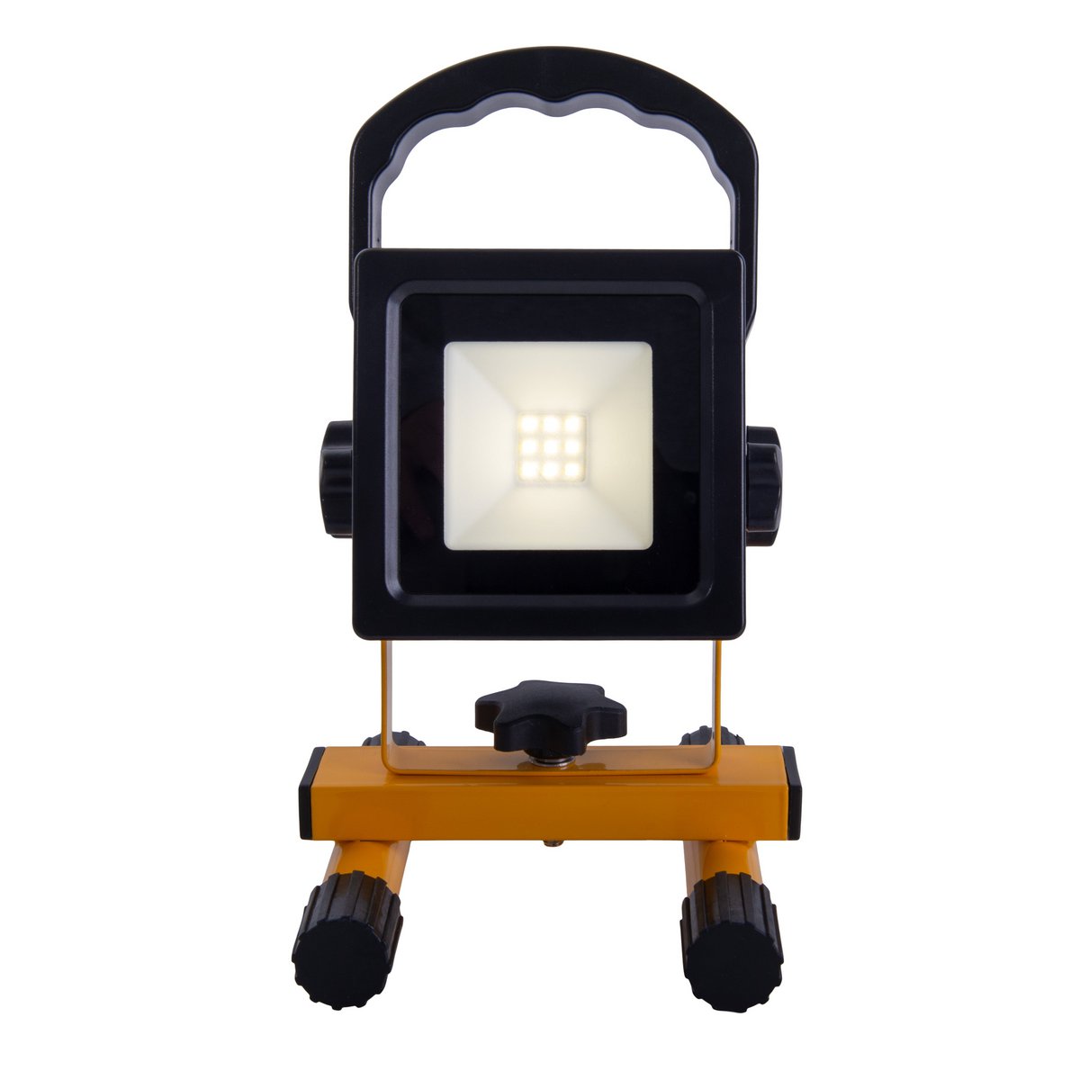 LED-spotlight "Pablo", gemaakt van zwart plastic met stevig ingebouwde LED's, praktisch voor garage, workshop en camping