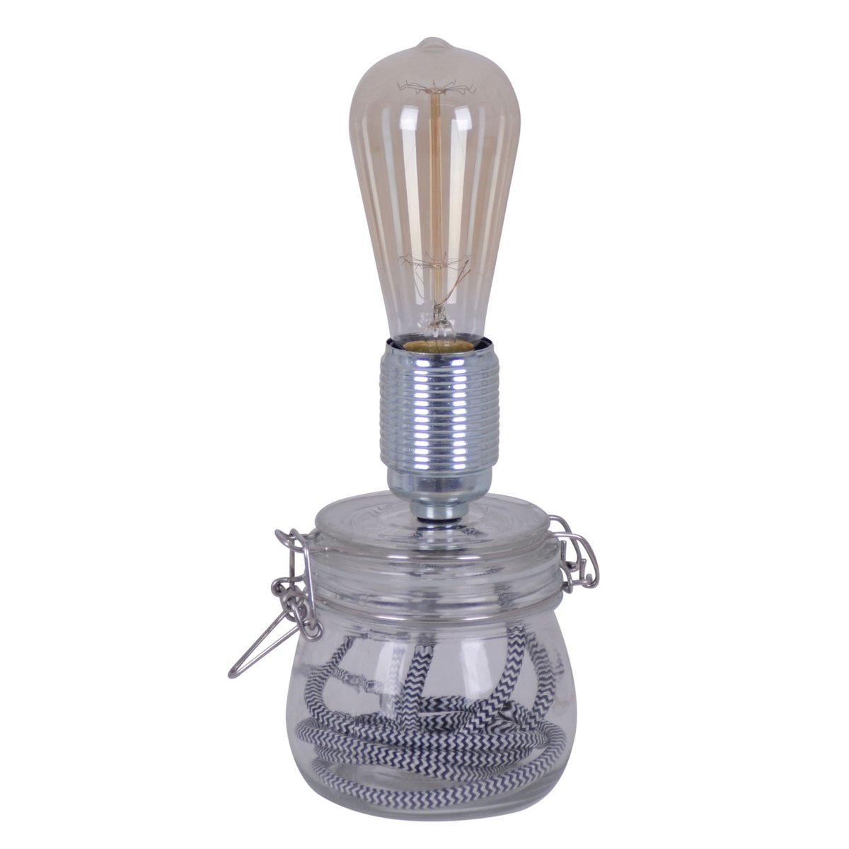 LED -glazen tafellicht "Max" H: 11 cm Clear inclusief lampen