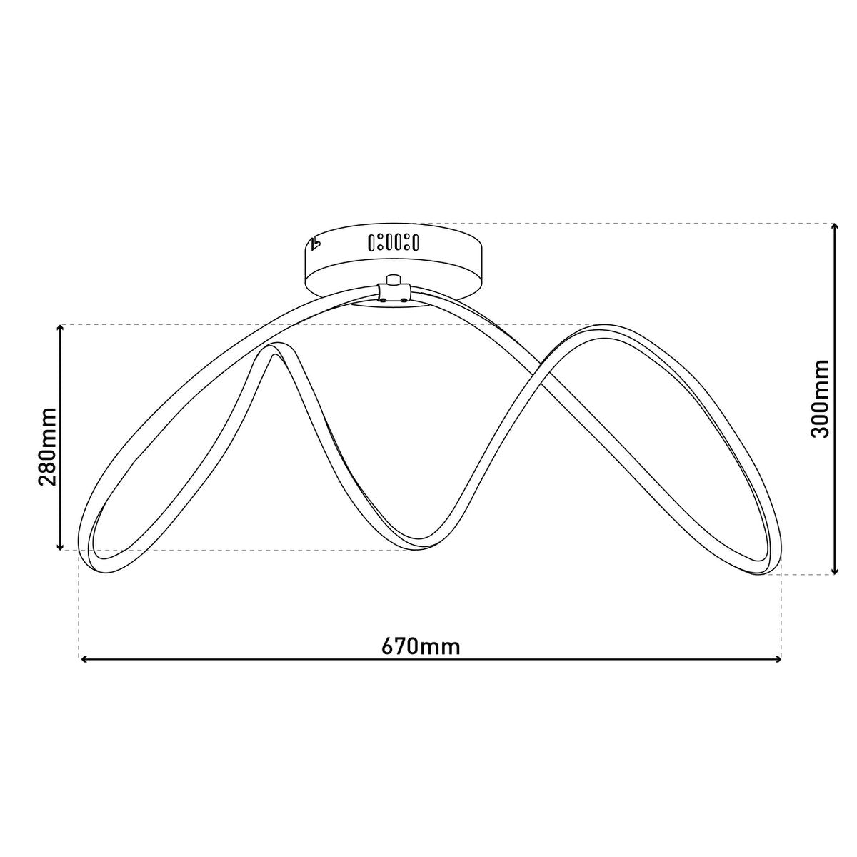 LED plafondlamp l: 67cm "Odrive"