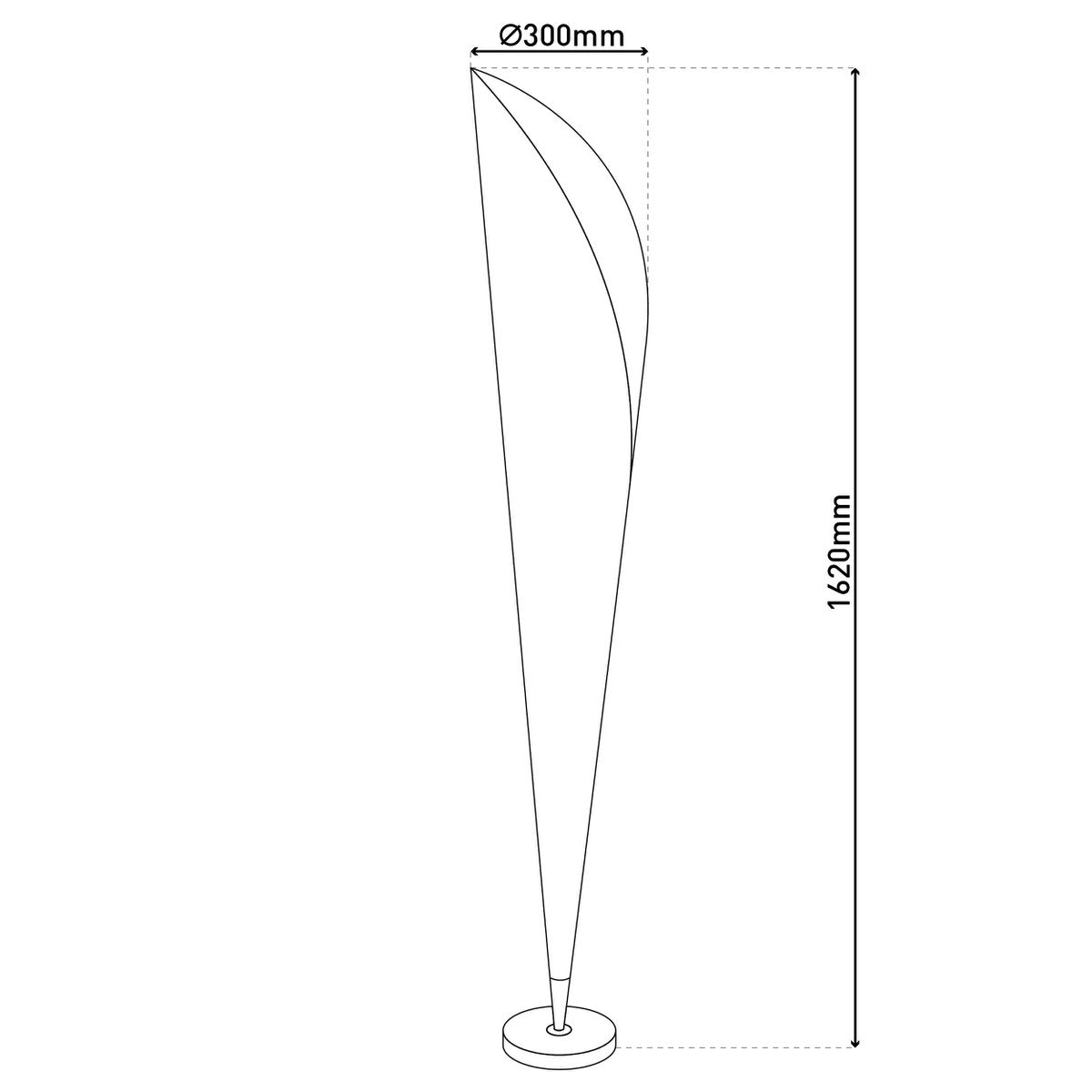 Staande lamp "tulpen" gemaakt van metaal en wit plastic, e27 socket, verlichting voor woonkamer, eetkamer of kantoor