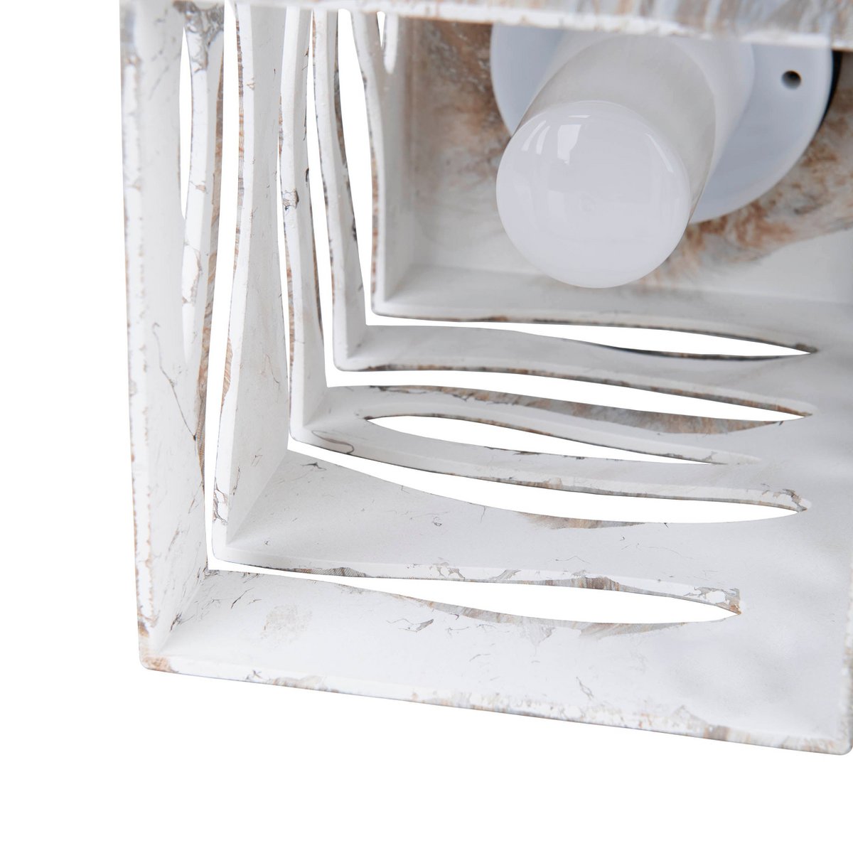 LED Decoratief-Solar Light "Hilda", 12,3 x 12,3 cm, 20 cm hoog, gemaakt van hoogwaardige plastic, bruin-beige marmeren afwerking, geïntegreerde LED, warm wit