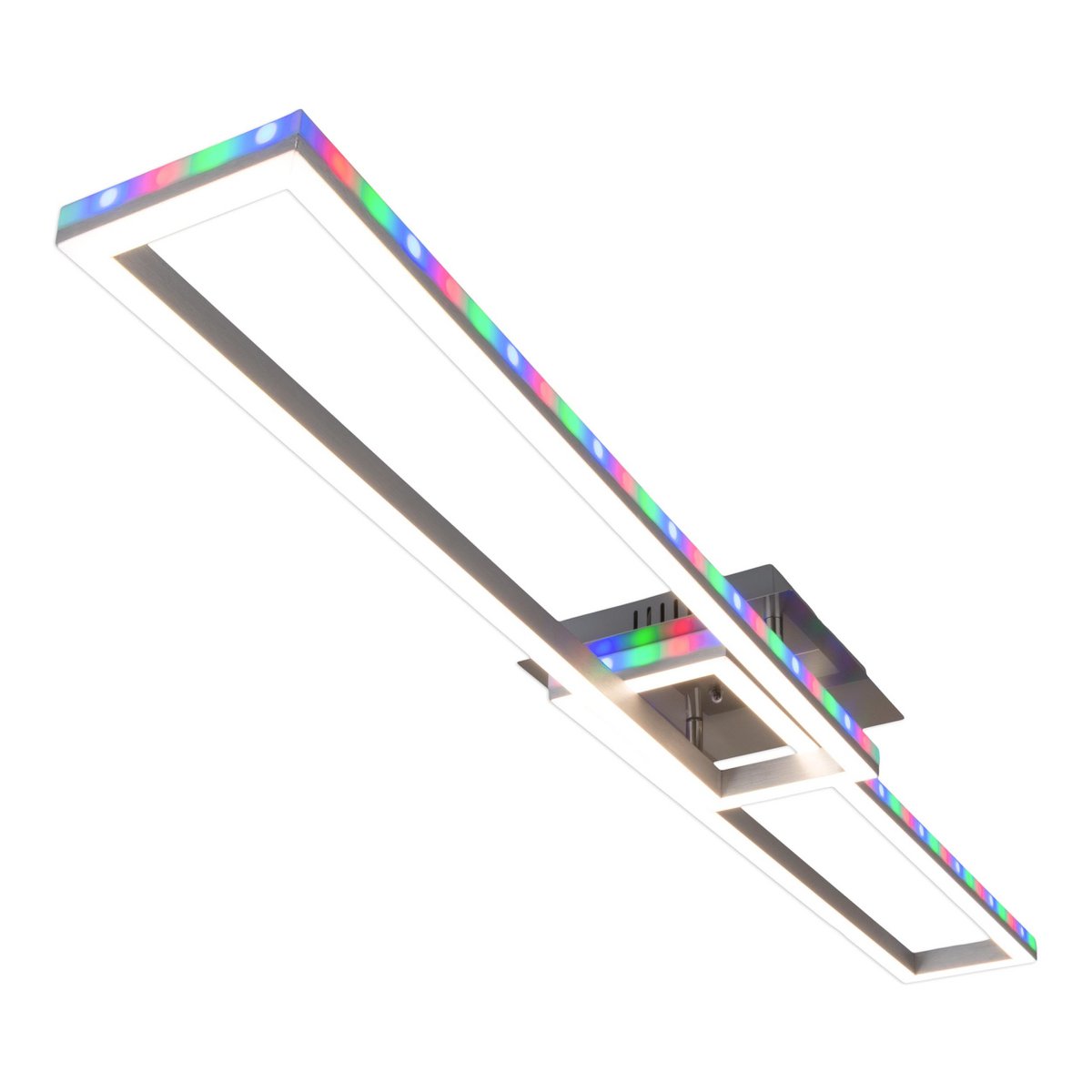 LED CCT-plafondlamp + RGB-backlight "Bantry" met veel functies, 115 cm lang, inclusief afstandsbediening