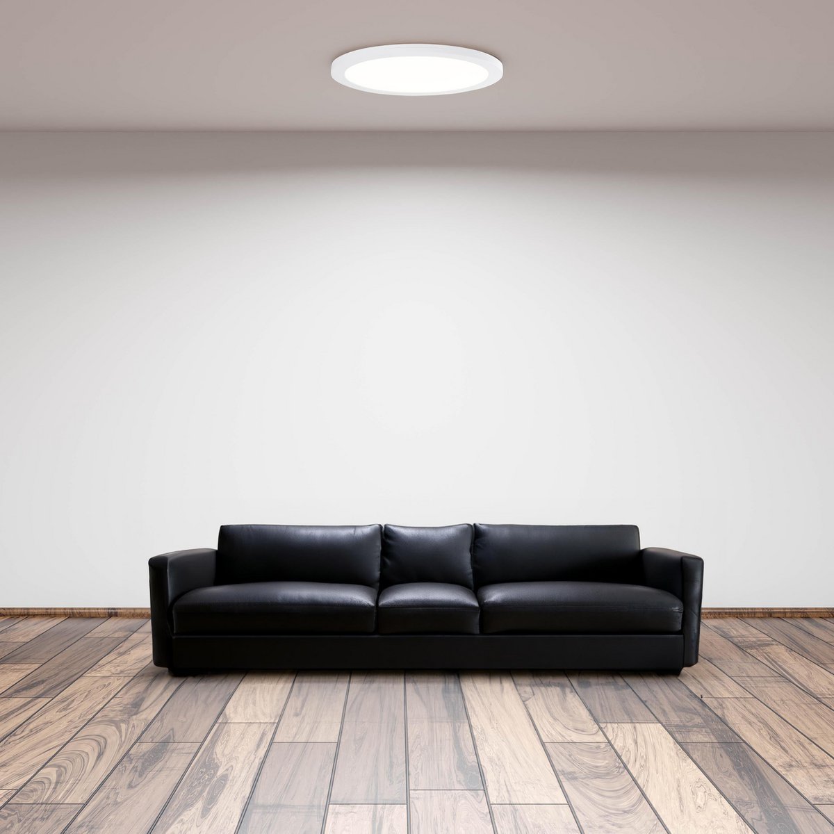 LED -plafondlamp "bonus" Ø29 cm, functionele lampinstallatie en structuur mogelijk, plafondlamp gemaakt van metaal en plastic in wit, met stevig geïnstalleerde LED's, waaronder CCT -kleurwisselaar