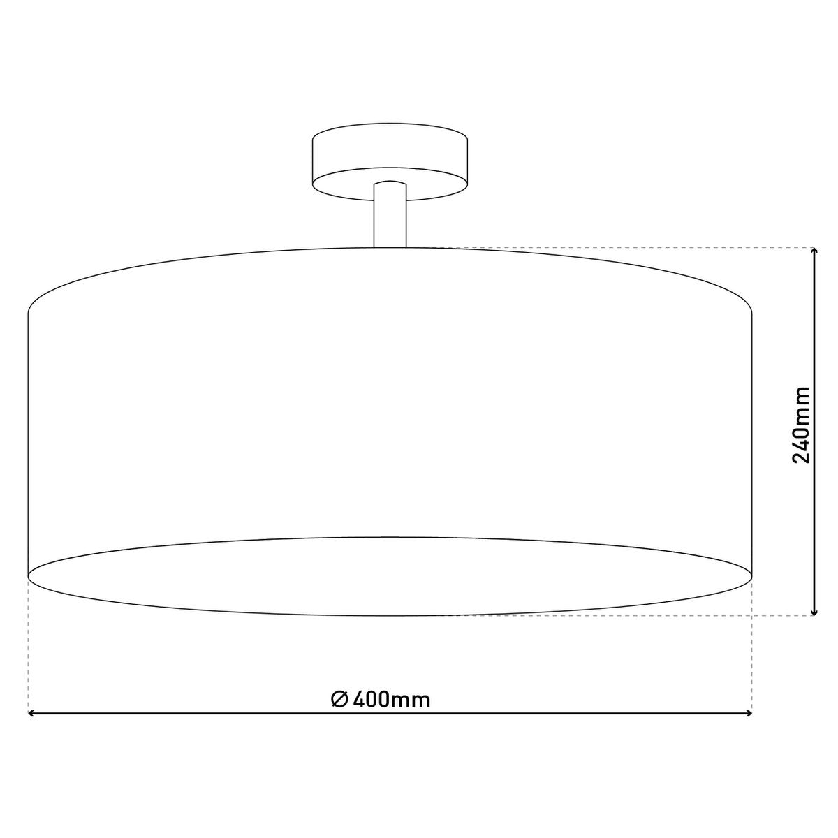 Textielplafondlamp "New York", klassieke plafondlamp met tekstbladen in grijs, met E27 -aansluiting, plafondlicht 40 cm in diameter, geschikt voor de hele woonruimte