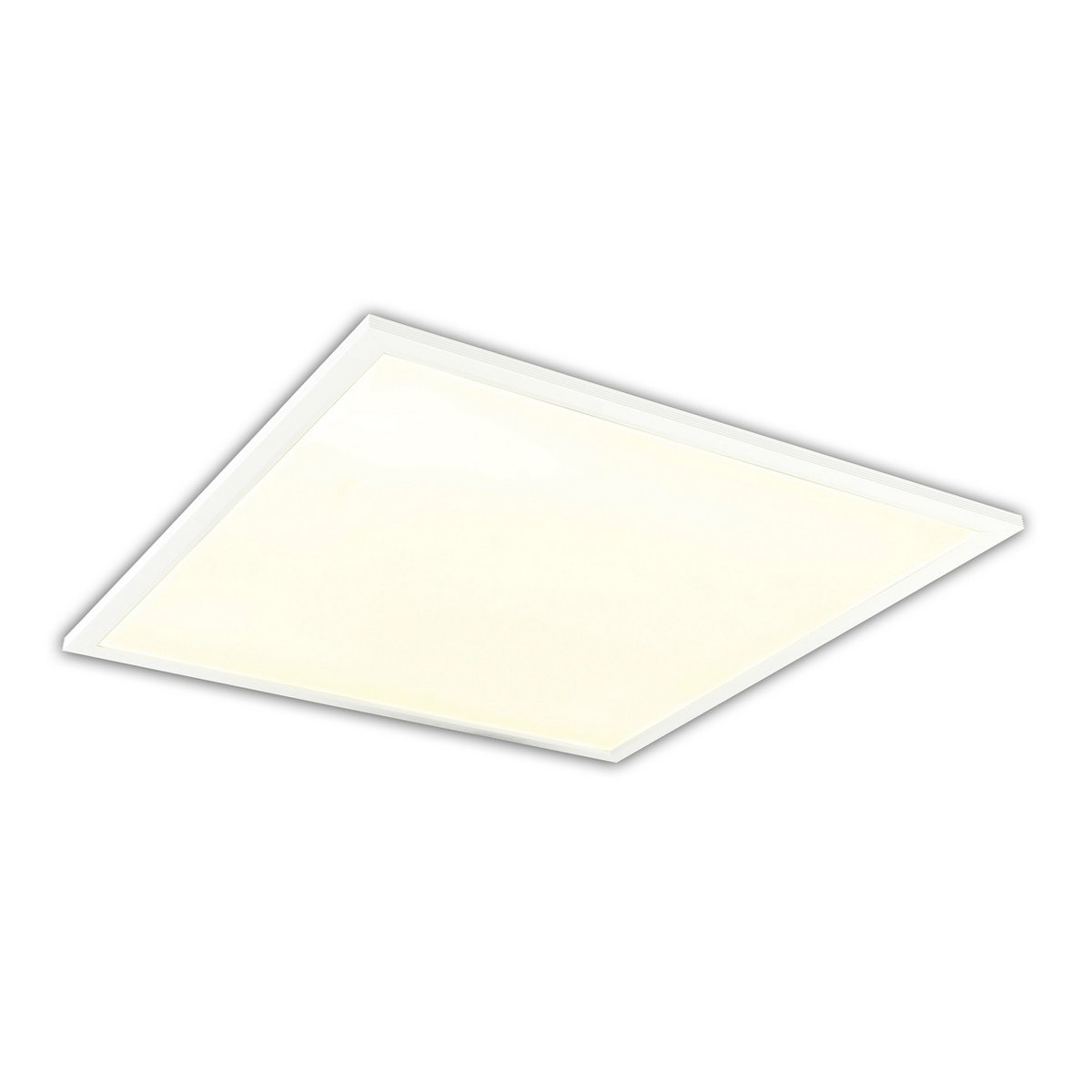 LED -insertpaneel "thore" 62x62x1cm, plafondlamp gemaakt van metaal en plastic in wit, met vaste LED's