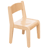 Van Dijk Toys Massief beukenhouten stoel zithoogte 30cm ( op=op )
