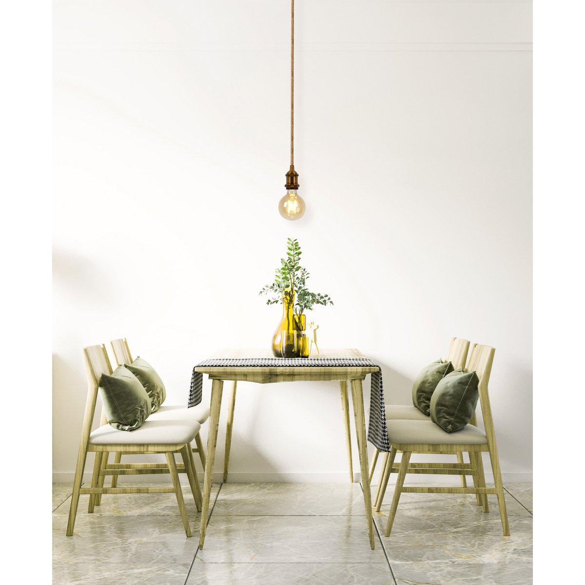 Metalbaldachin "Ontario" decoratieve hanglamp gemaakt van metaal in alt-messing en jute, E27-versie, verlichting voor woonkamers of kantoor.