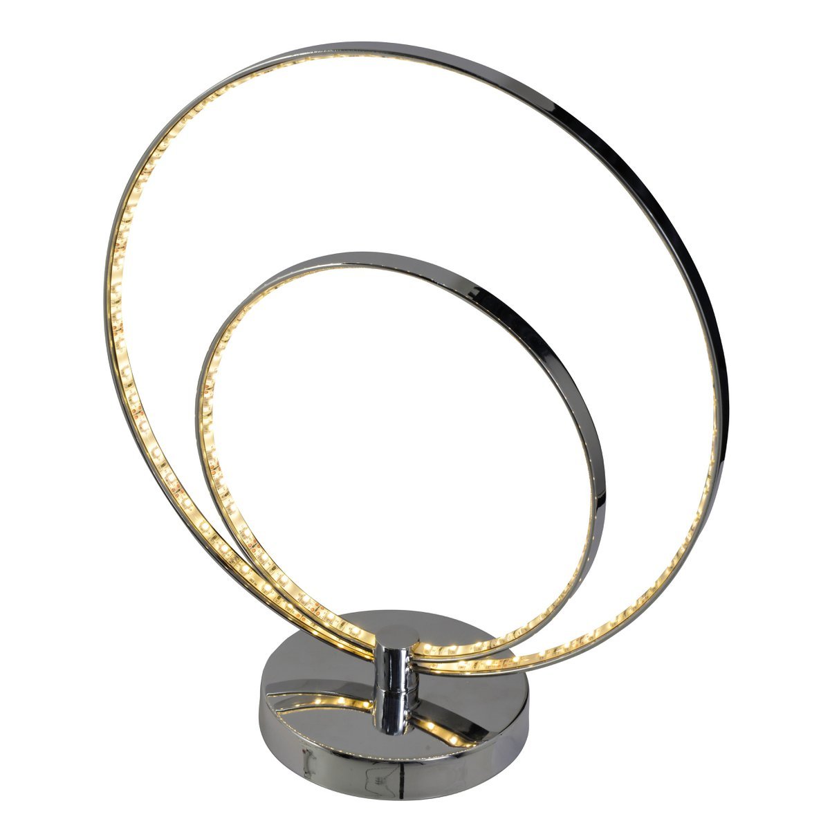 LED -tafellamp "Universe" 38,5 cm hoog gemaakt van metaal in chroom, met geïntegreerde LED