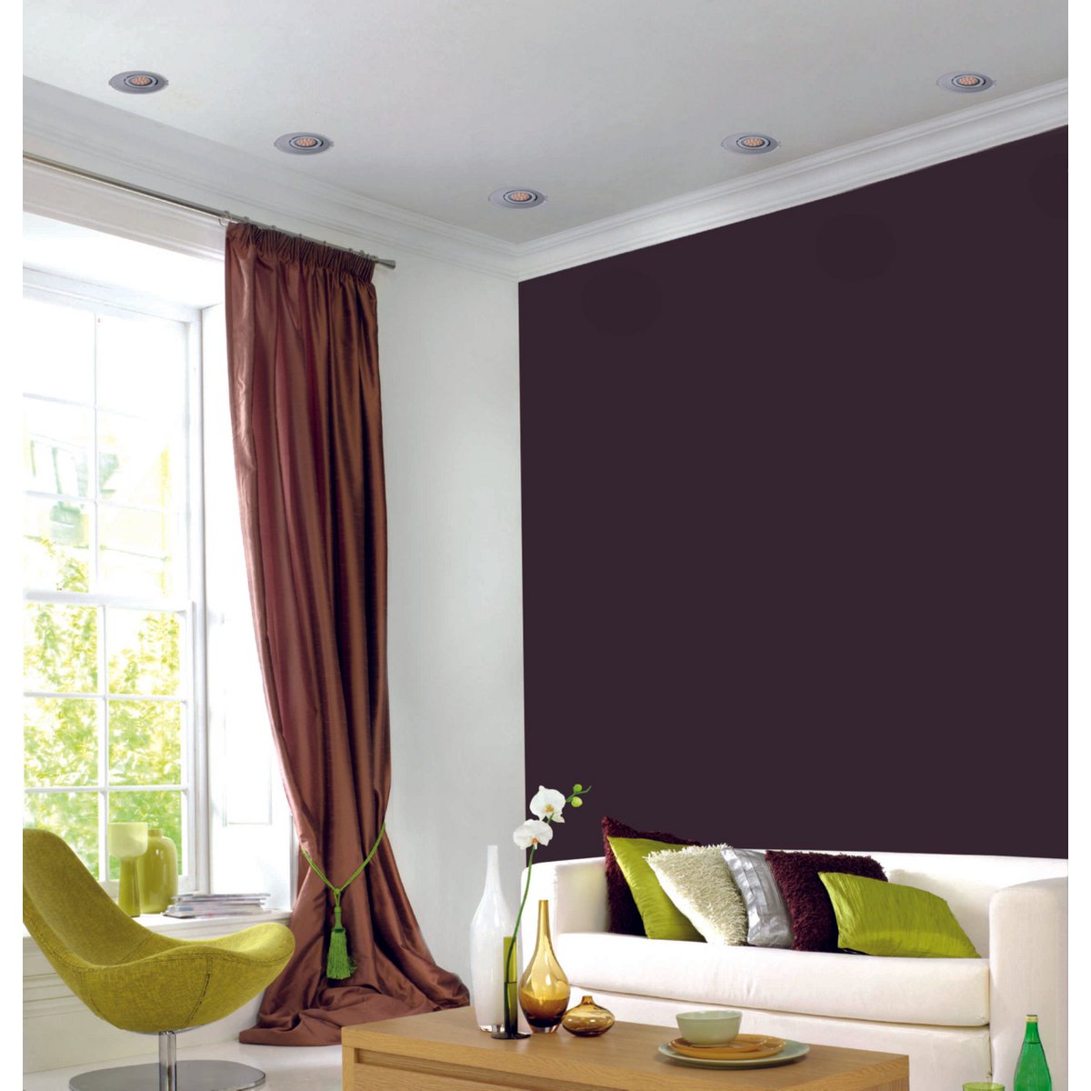 LED gebouwd -In Spot "Taro" Ø 9,4 cm, 10 cm diep, gemaakt van wit metaal, 6 watt, warm wit