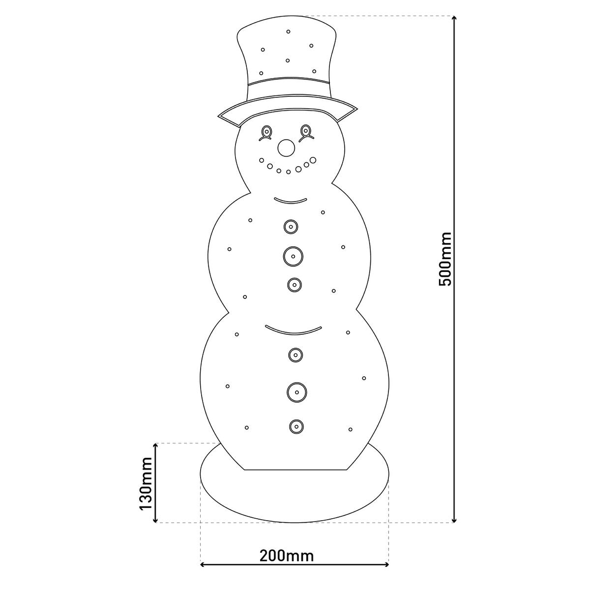 LED houten decolum "besneeuwde" kleine, kerstdecoraties gemaakt van hout in de natuur, met stevig geïnstalleerde LED's, voor de buitenruimte