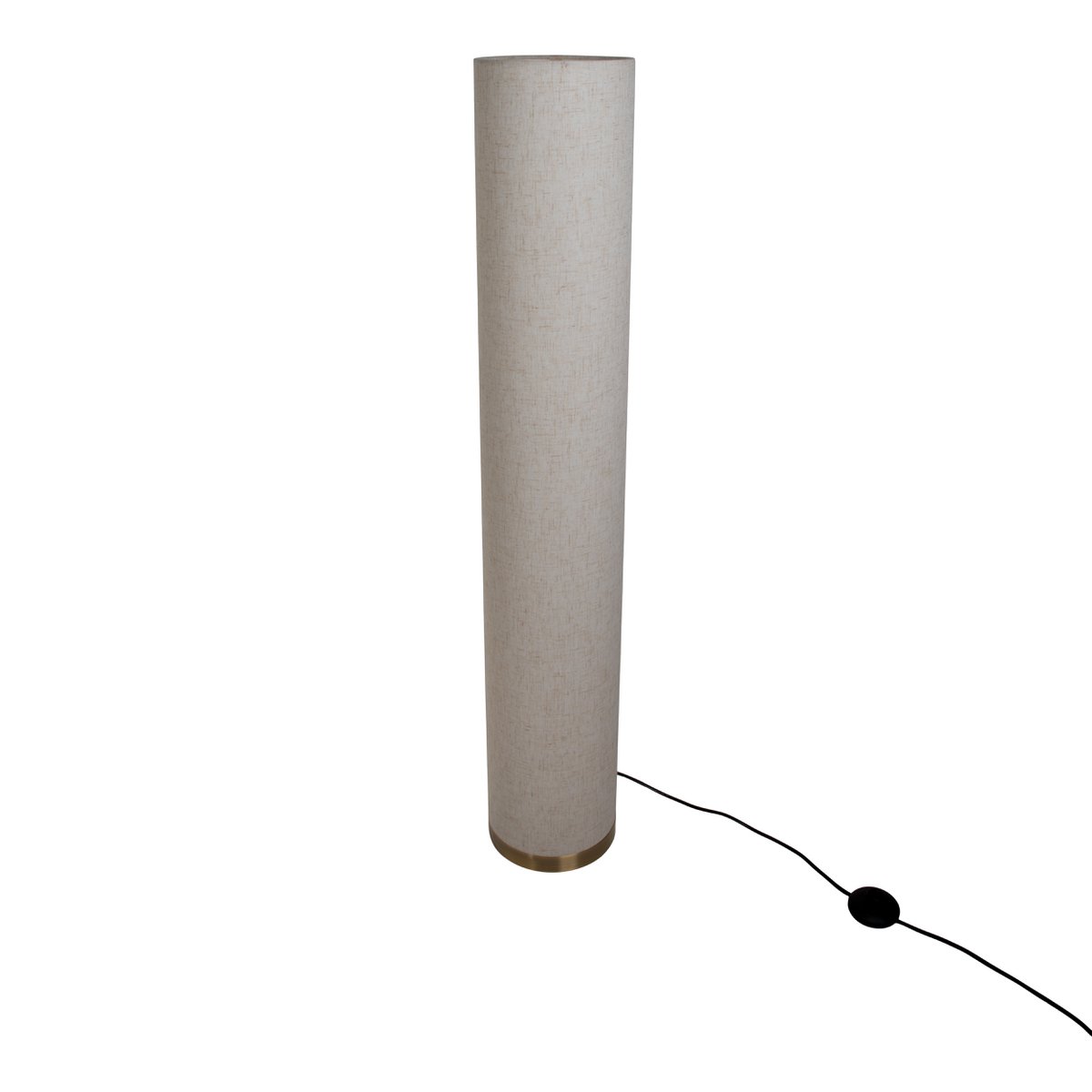 Staande lamp "Beate" Natuur van metaal en een tekstblazer in de natuur, E27 -aansluiting, vloerlamp voor eetkamer, woonkamer, gang of kantoor, ca. 110 cm hoog