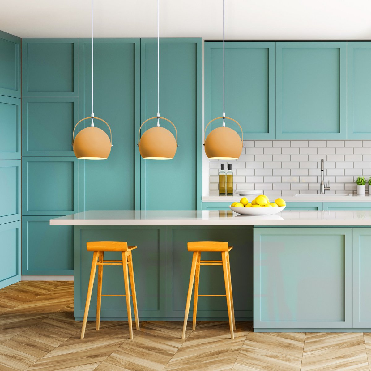 Hanger lamp "Colorado" oranje Ø ca. 25 cm, metaal, E27 -aansluiting, verlichting voor woonkamer, eetkamer, kinderkamer