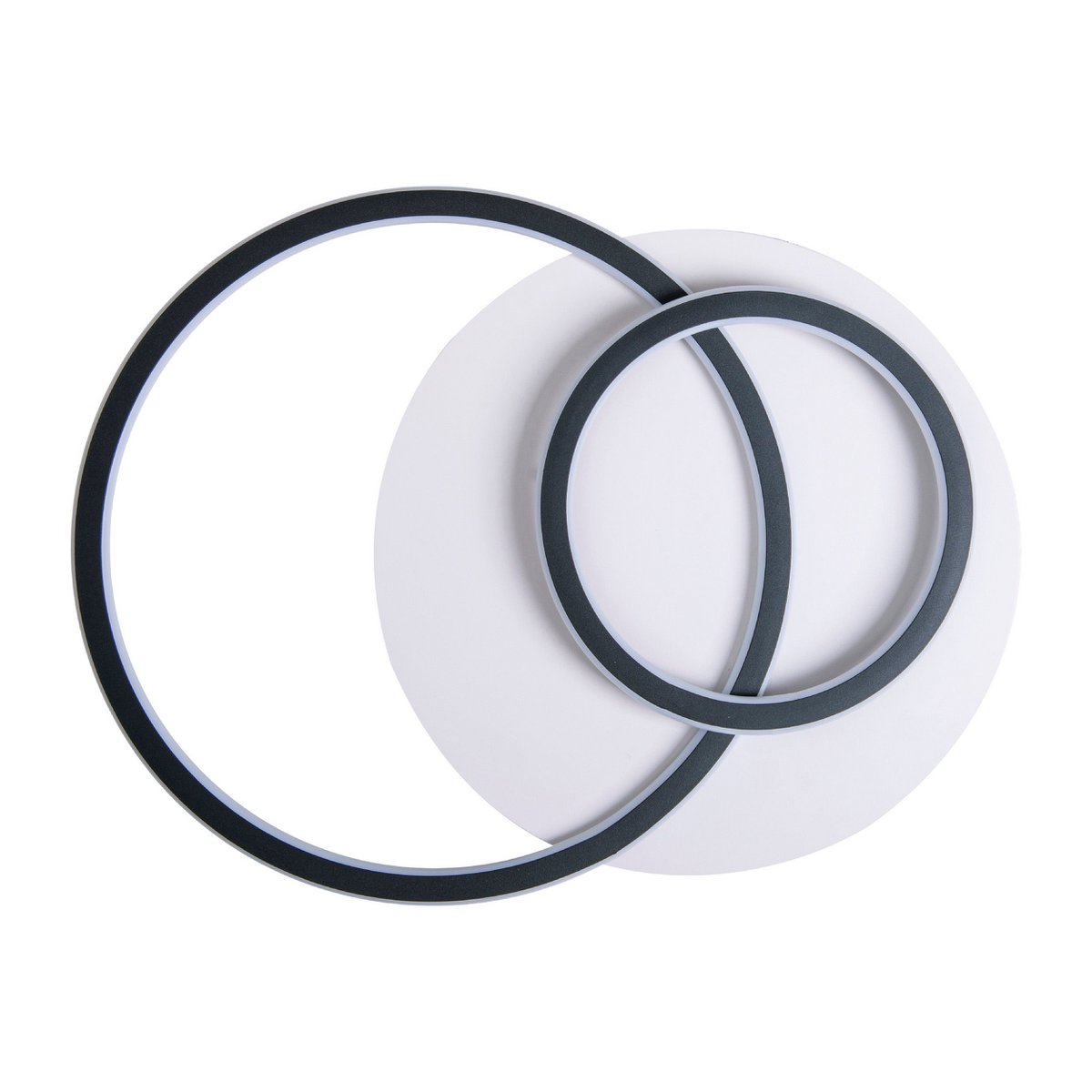 LED -plafondlamp "Kirk", gemaakt van metaal in zwart, geïntegreerde LED's, verlichting voor woonkamer, kantoor of toegangsruimte