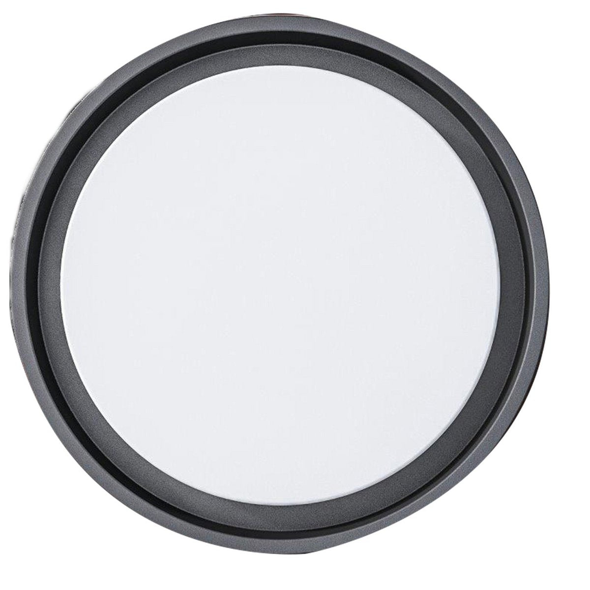 LED Outer Wall Lamp "Mio" Ø 27 cm gemaakt van antraciet -gekleurd metaal en plastic, IP54 voor ingang, balkon, terras