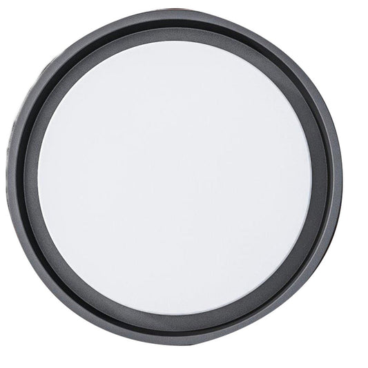 LED Outer Wall Lamp "Mio" Ø 27 cm gemaakt van antraciet -gekleurd metaal en plastic, IP54 voor ingang, balkon, terras