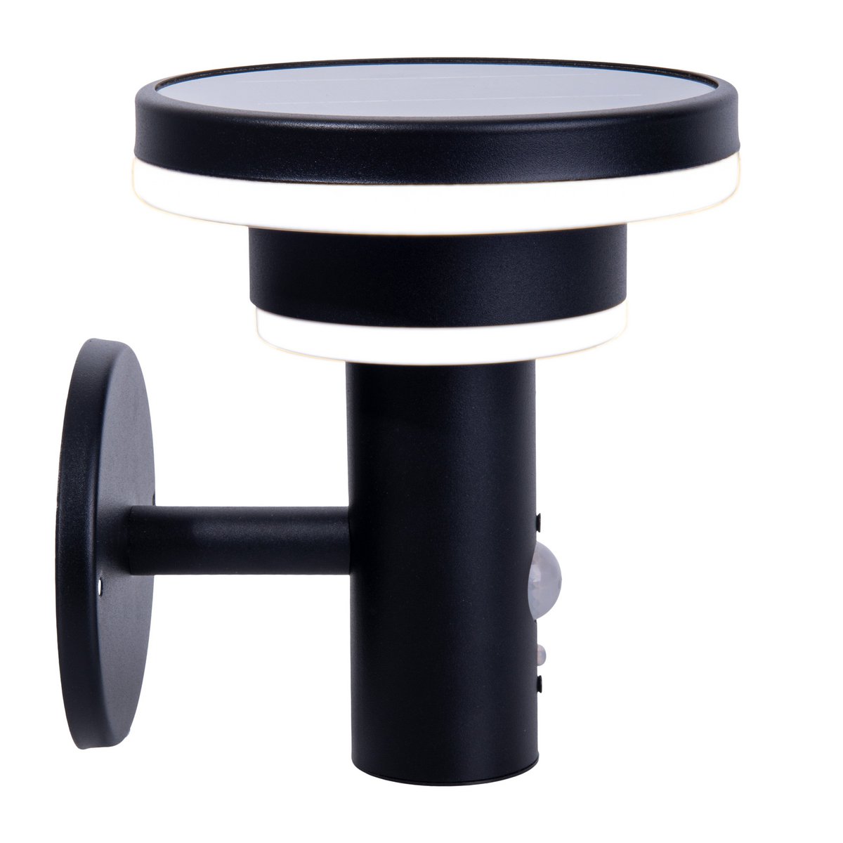 LED Solar Buitenwandlamp "Nora", voor buiten, wandlamp - metaal en plastic in het zwart, met geïntegreerde LED