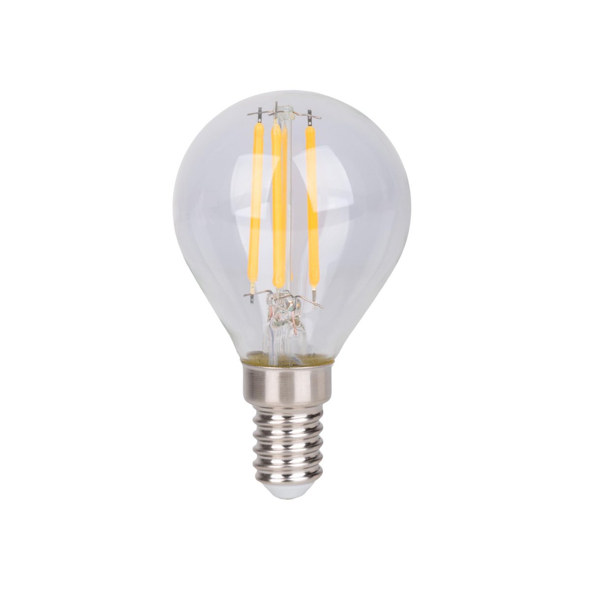 6-set LED-filamentlamp met E14 versie 4 watt, gemaakt van metaal en glas, helder