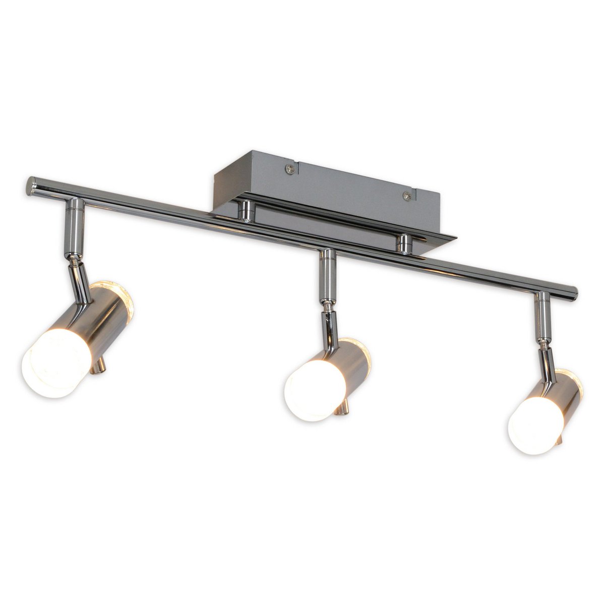 LED -plafondlicht "Garda" 46 cm lang, met geïntegreerde LED's, gemaakt van chroom -gekleurd metaal en acryl