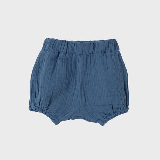 OrganicEra organische mousseline bloeiershort, indigo