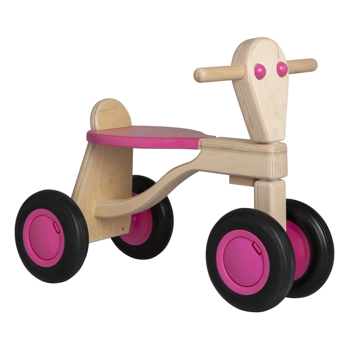 Van Dijk Toys berken houten loopfiets vanaf 1 jaar - Roze