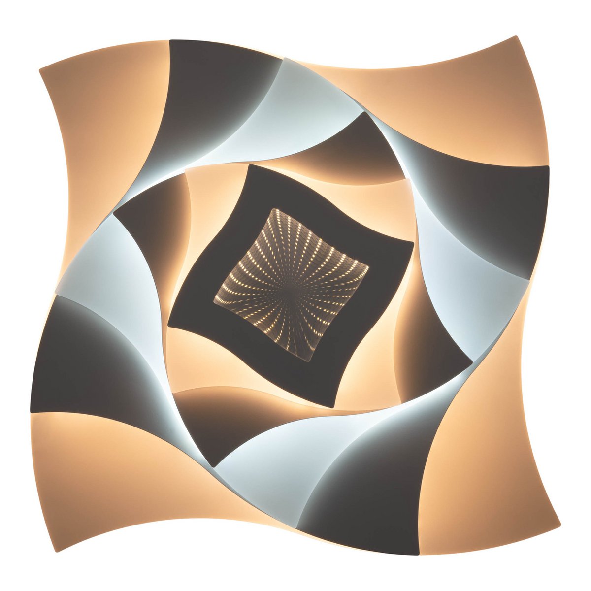 LED -plafondlamp 3D -effect "liora" Ø 48 cm, met veel functies, waaronder afstandsbediening