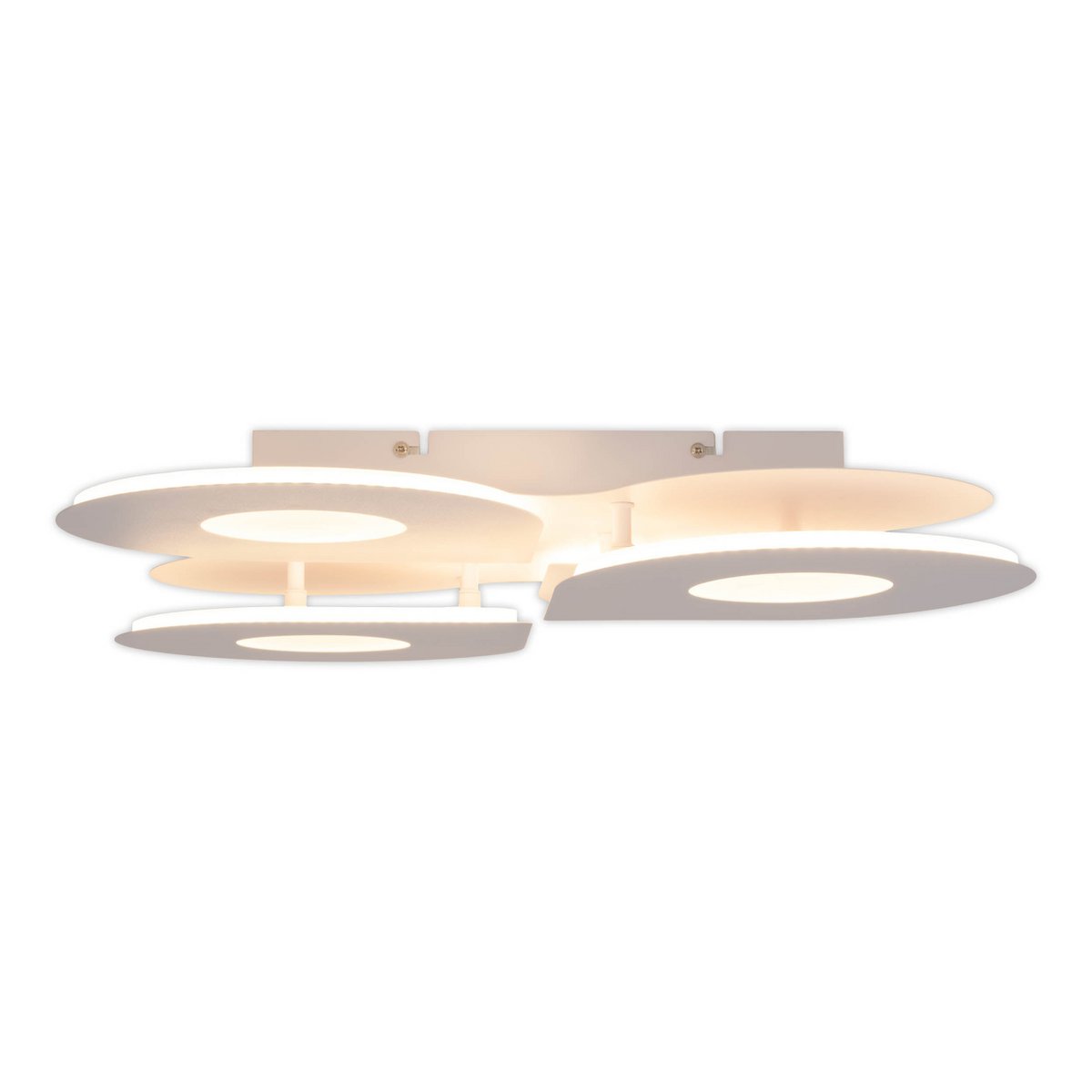 LED-plafondlamp "Smilla" wit, 50 x 50 cm, 8 cm, metaal en plastic, geïntegreerde LED's, 2400 lm, dimable, CCT-functie 3000-6.500 K, nachtlichtfunctie.