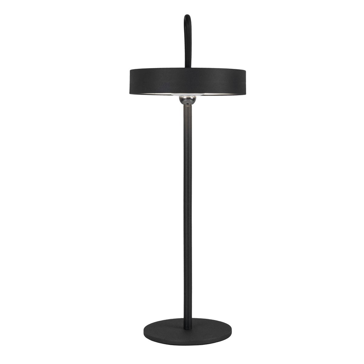 LED -batterijlamp magnetisch "Ella" voor buiten en binnen, gemaakt van metaal en plastic in zwart, 35 cm hoog