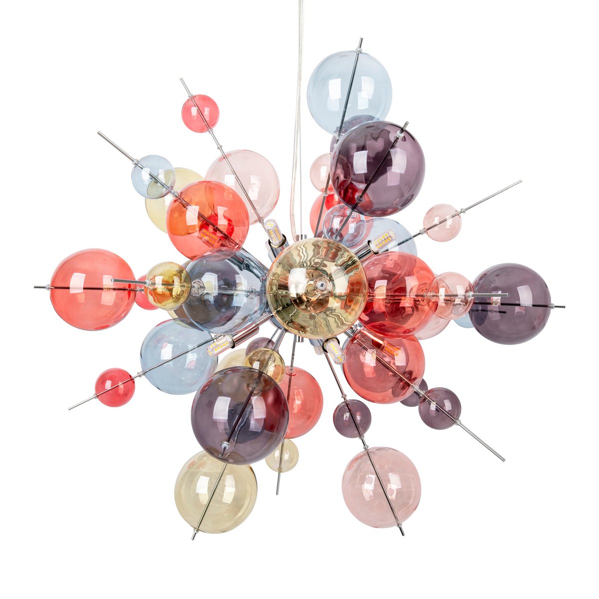 Hanger lamp "explosie" pastelkleuren