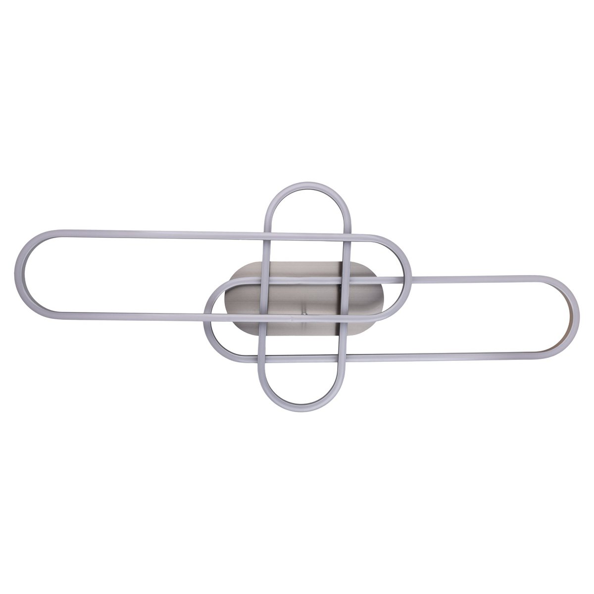 LED CCT-plafondlamp "Carlon" gemaakt van Matt-Silver Aluminium en Plastic, met geïntegreerde LED, 120 cm lang