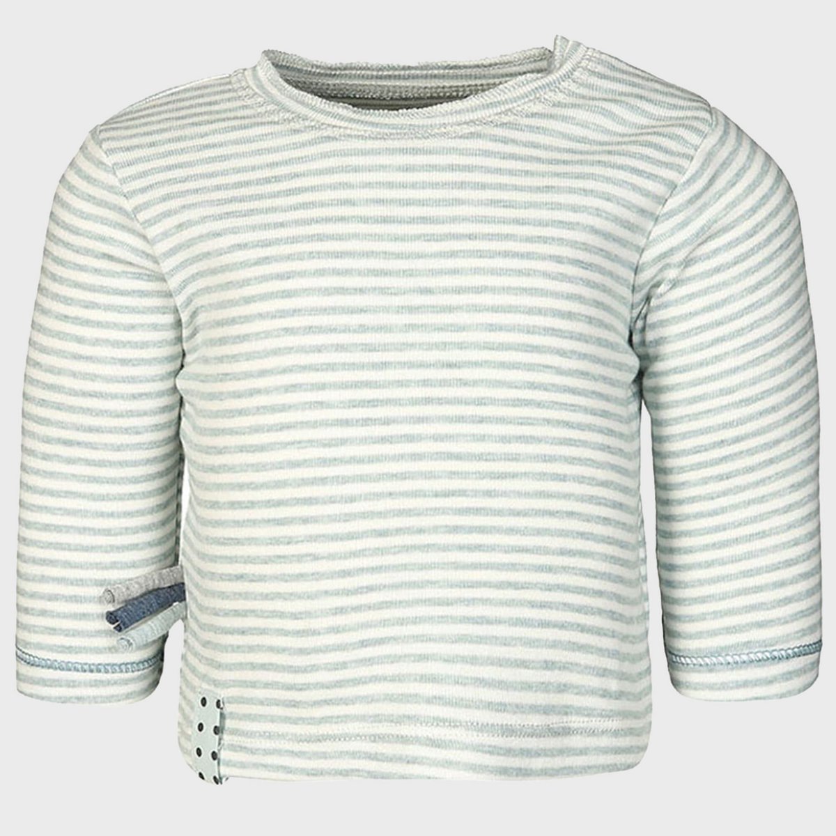 OrganicEra biologische baby-l/s-t-shirt, aqua gestreept