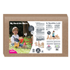 Edushape Hout-Imitatie Foam Blokken 75 mm - 32 stuks