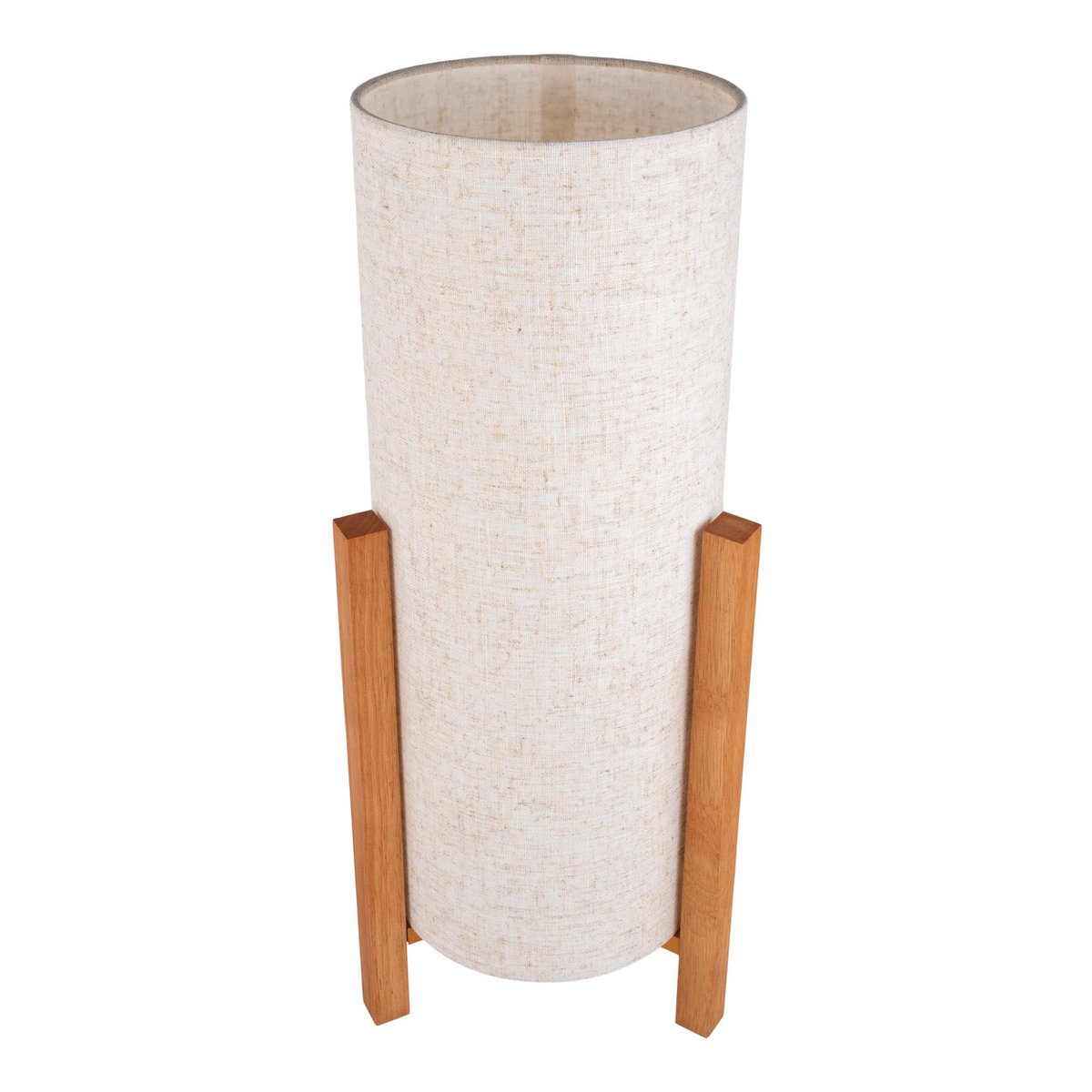 Tafellamp "Matilda" klassieke tafellamp met natuurlijk uiterlijk door hout en stofscherm, E27 -aansluiting, 52 cm hoog