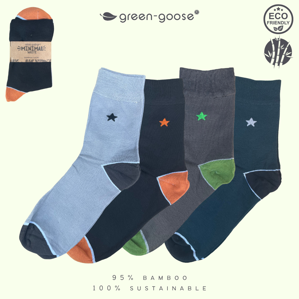 green-goose Bamboe Sokken | 4 Paar | Ster | 39-44