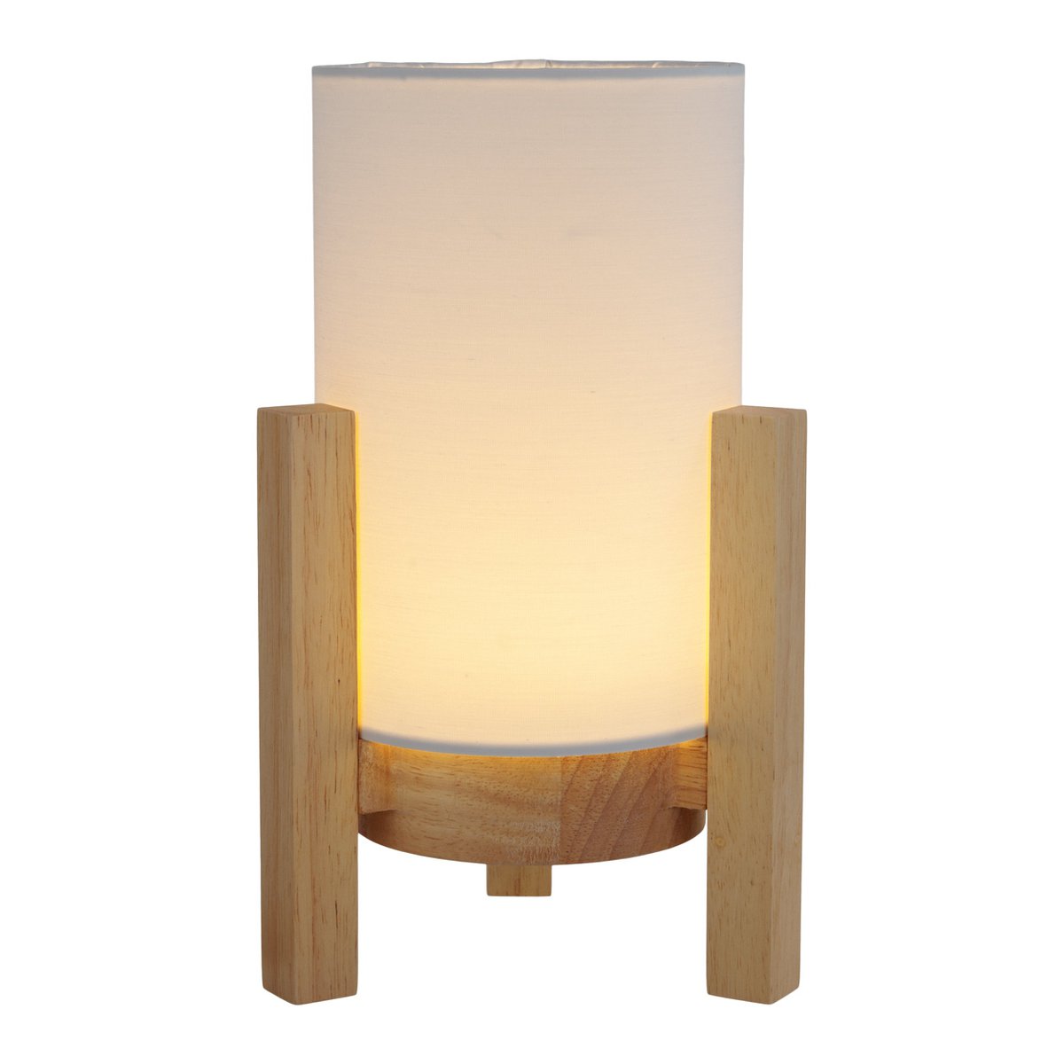 Hartelijke lamp "madita" 25 cm hoog, in wit/natuur, met geïntegreerde LED, dimbaar met aanraaksensor