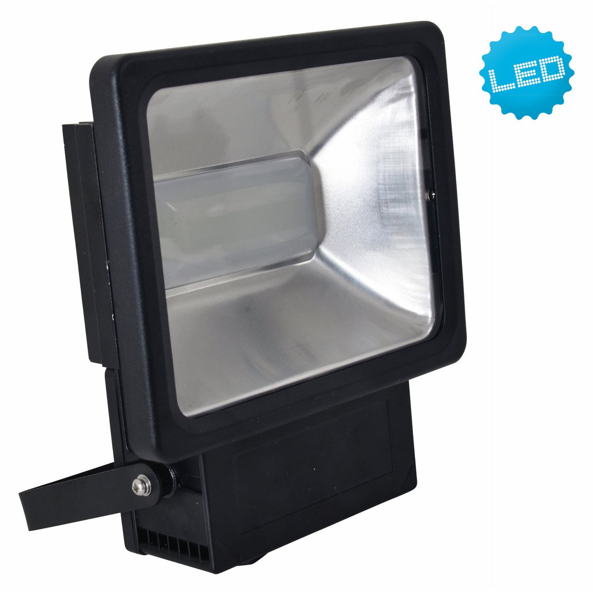LED Outer Lamp "Spotlight" gemaakt van metaal en glas in het zwart, met geïntegreerde LED