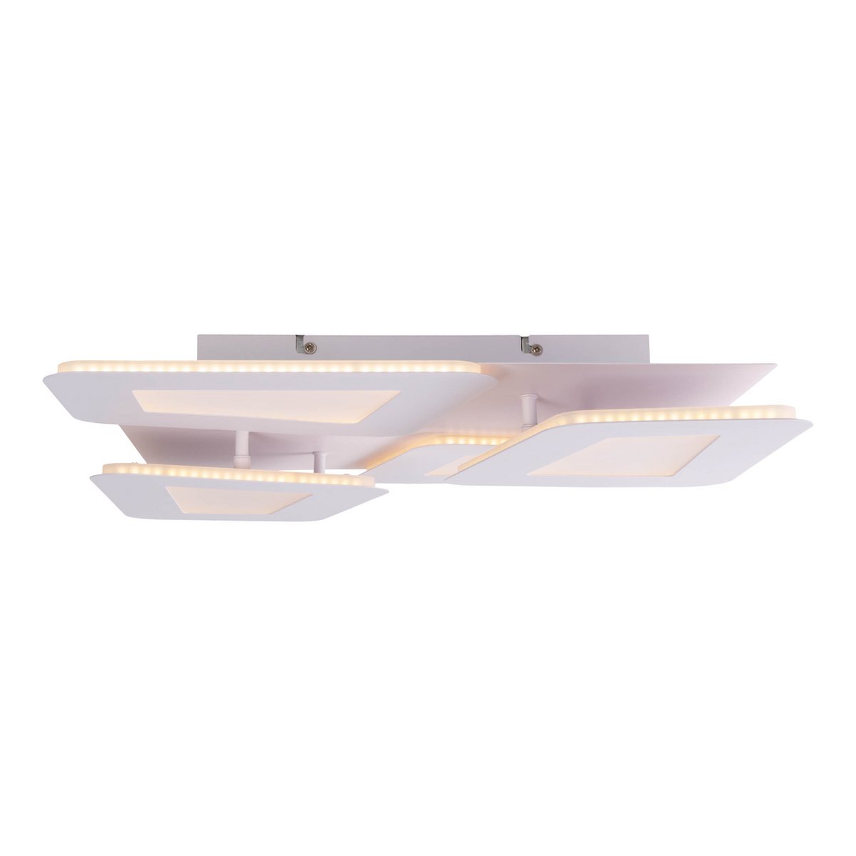 LED -plafondlamp "SIMEN" 48 x 48 cm, metaal en plastic, wit, geïntegreerde LED's, warm wit